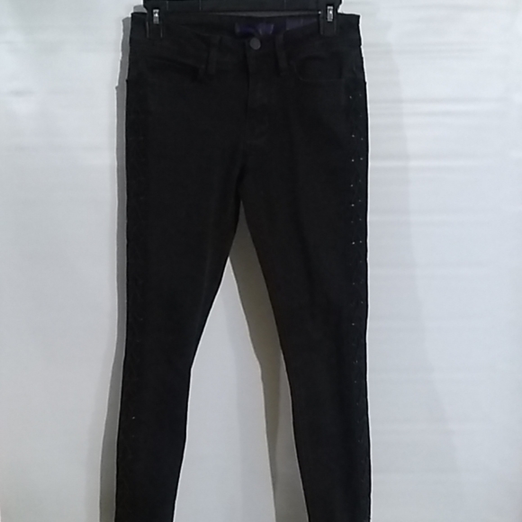 Indigo Rein Side Lace-Up Jeans Size 5/26 - Picture 3 of 8